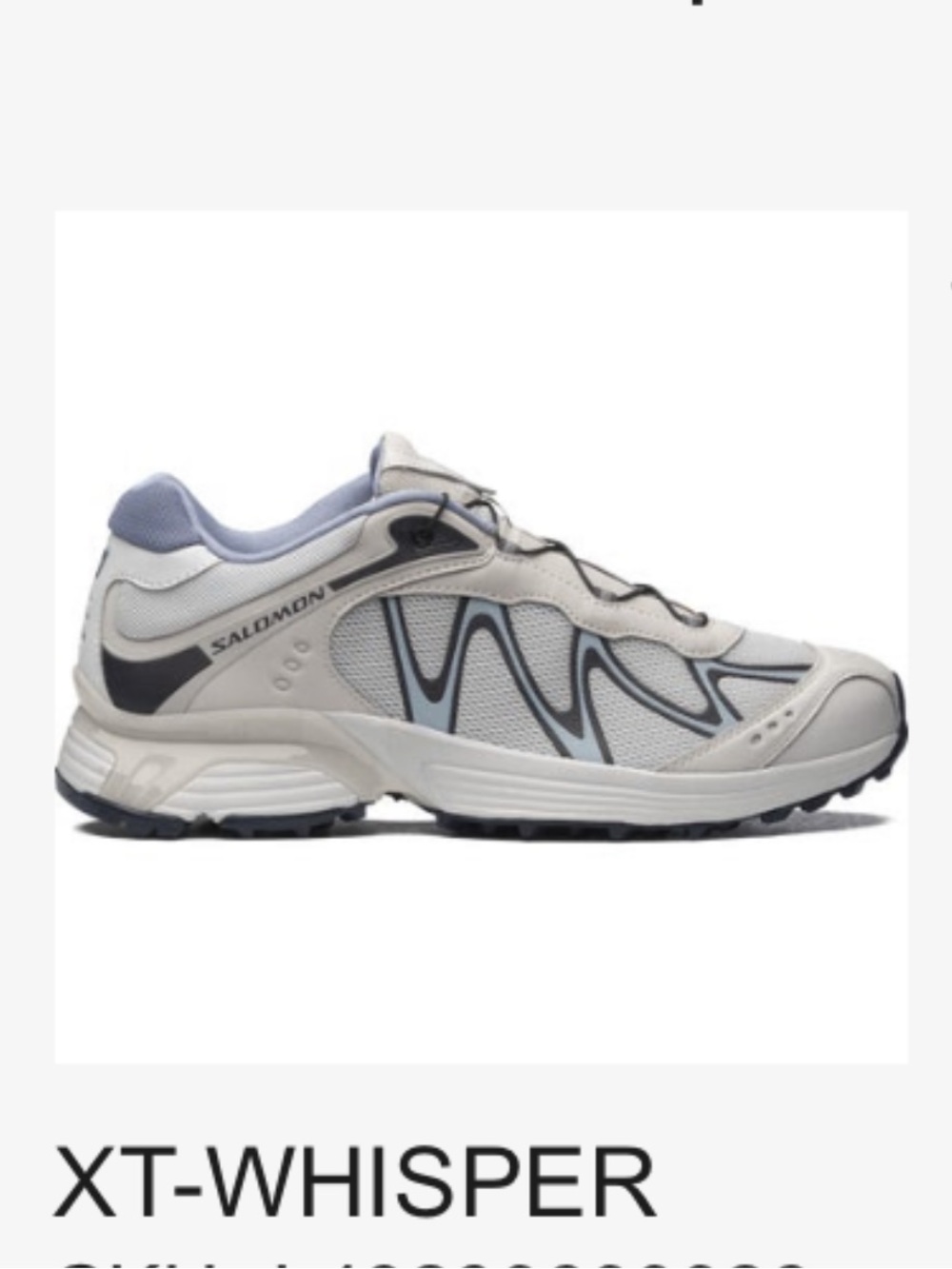 Salomon XT-Whisper Sneakers - Light Gray & Blue